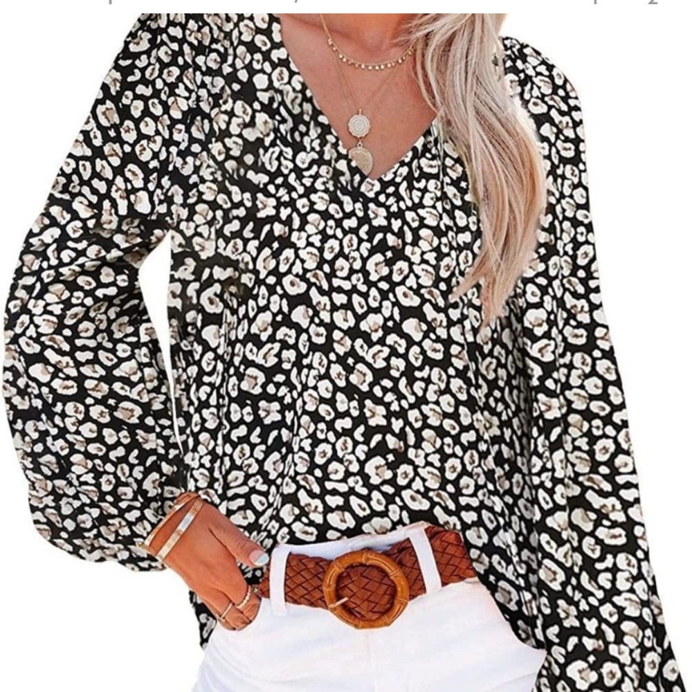 SHEIN sheer sleeve top